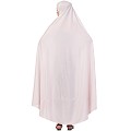 Free size jilbab with nose piece- Light pink